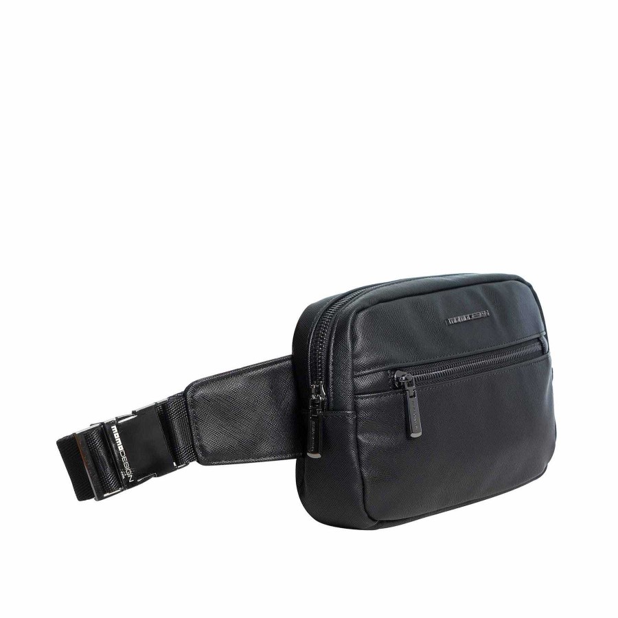 Man MOMODESIGN Sports Bags | Momodesign Unique Black Belt Bag