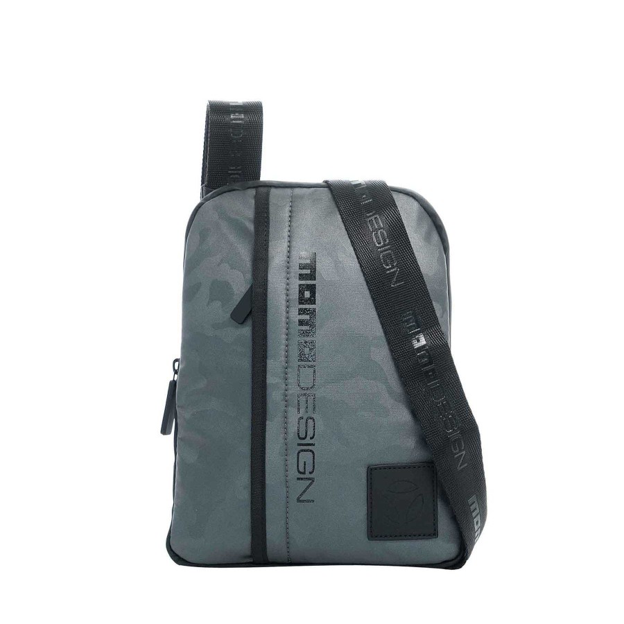 Man MOMODESIGN Sports Bags | Momodesign Ovo Shoulder Bag Camu Gray Black