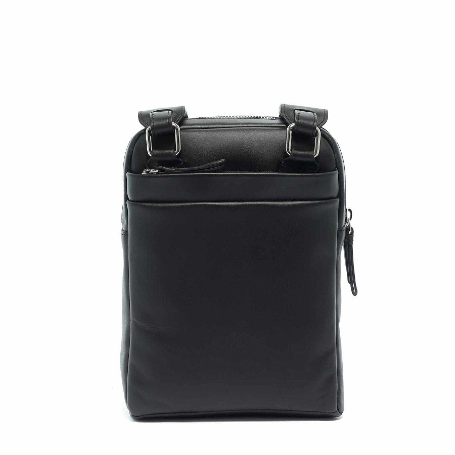 Man MOMODESIGN Leather Bags | Momodesign Black Shoulder Bag Detail