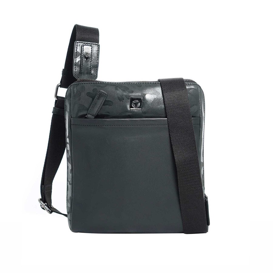 Man MOMODESIGN Leather Bags | Momodesign Business Camouflage Shoulder Bag In Genuine Leather