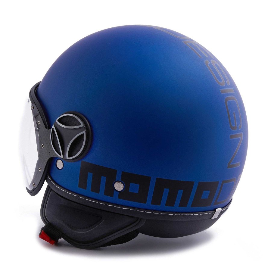 Helmets MOMODESIGN Fgtr Classic | Fgtr Classic Demi Jet Helmet Matt Blue Black