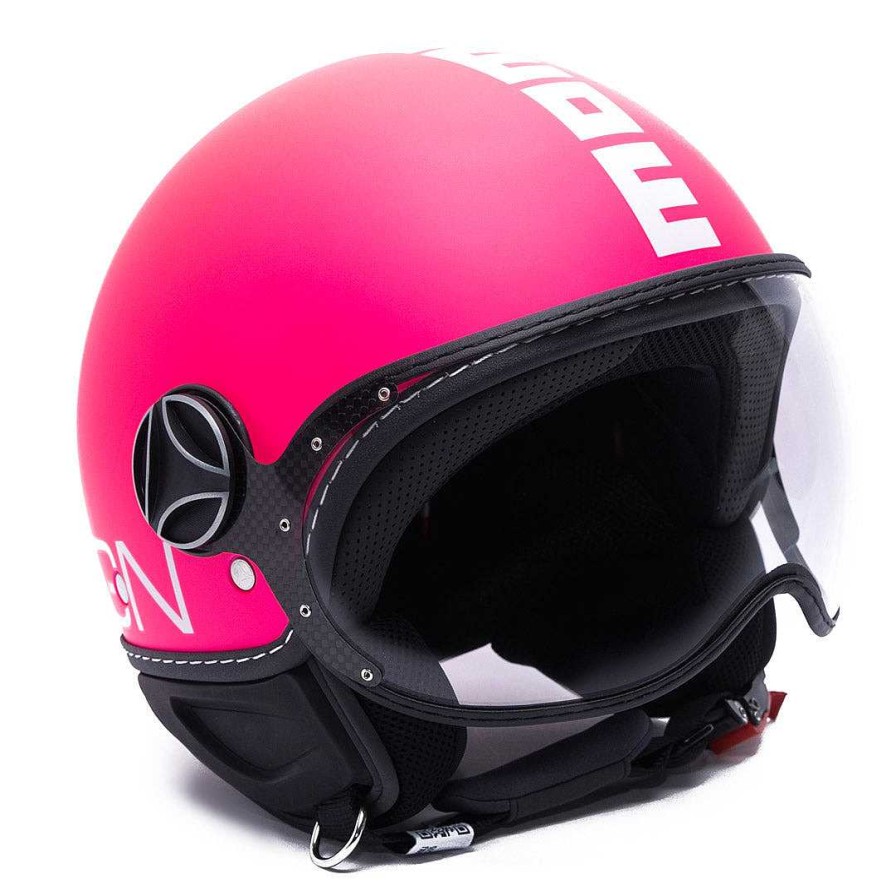 Helmets MOMODESIGN Fgtr Classic | Fgtr Classic Fuchsia Metal Demi Jet Helmet