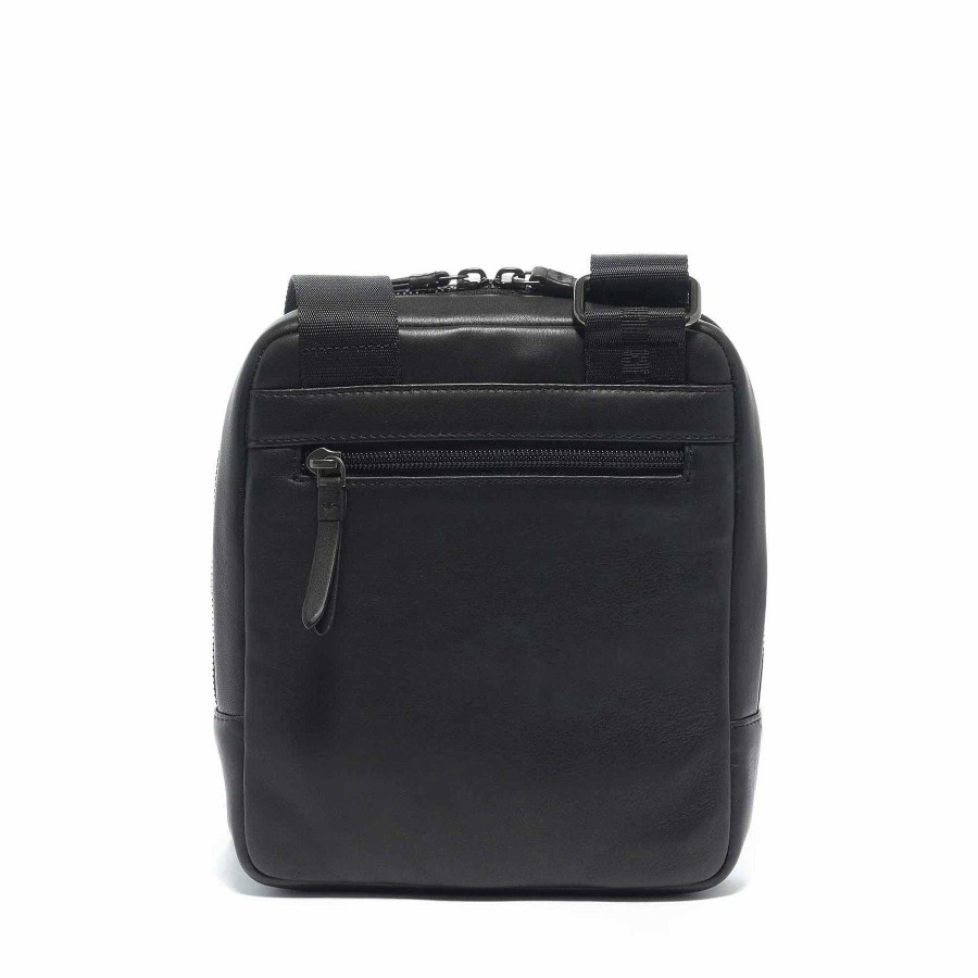 Man MOMODESIGN Leather Bags | Momodesign Black Business Logo Shoulder Bag