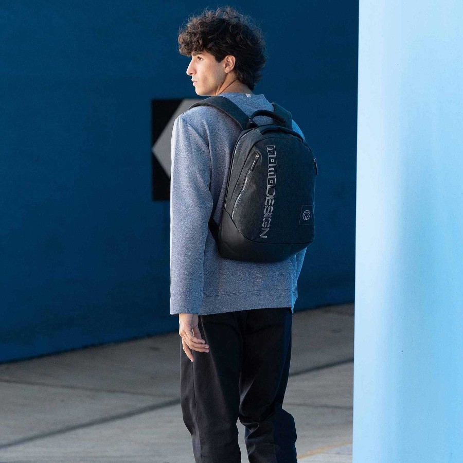 Man MOMODESIGN Sports Backpacks | Momodesign Backpack Ovo Asfalto Black