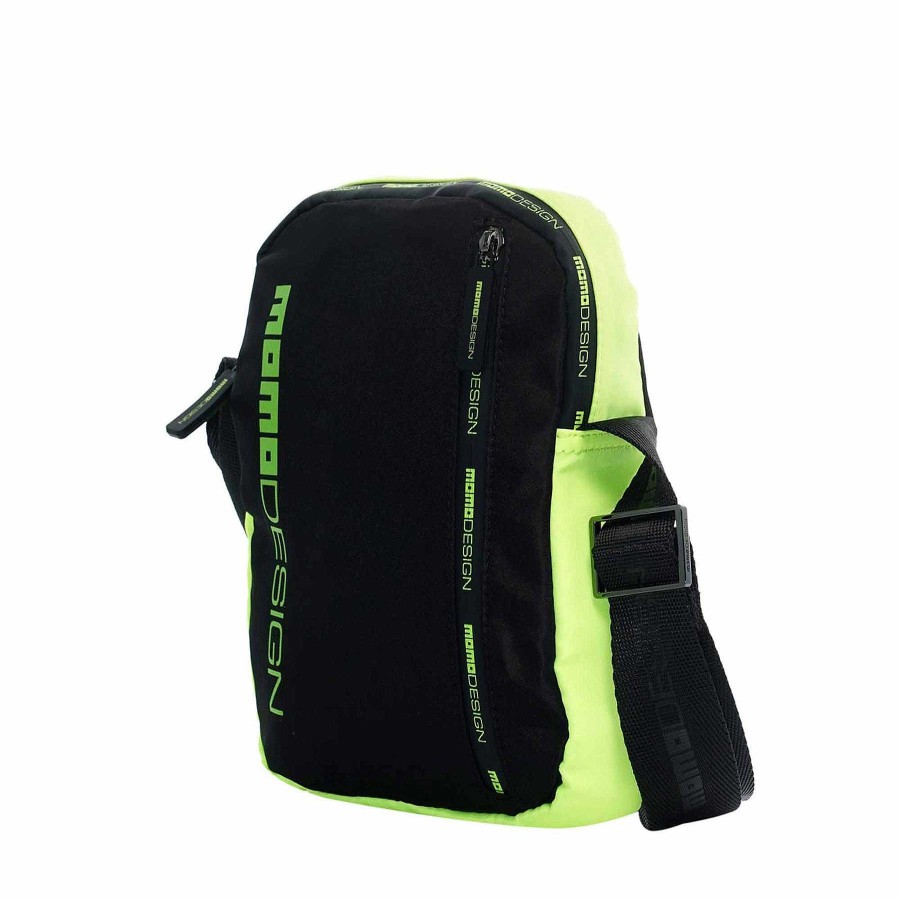 Man MOMODESIGN Sports Bags | Momodesign Ovo Black Fluo Shoulder Bag