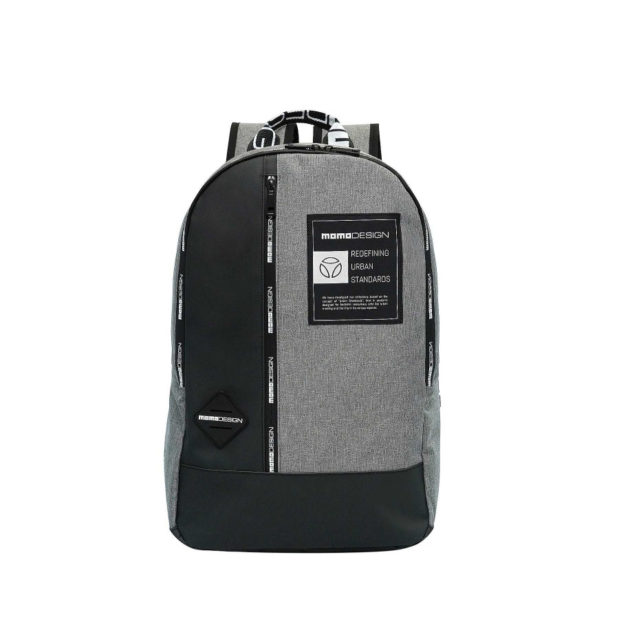 Man MOMODESIGN Sports Backpacks | Touch Grey-Black Backpack