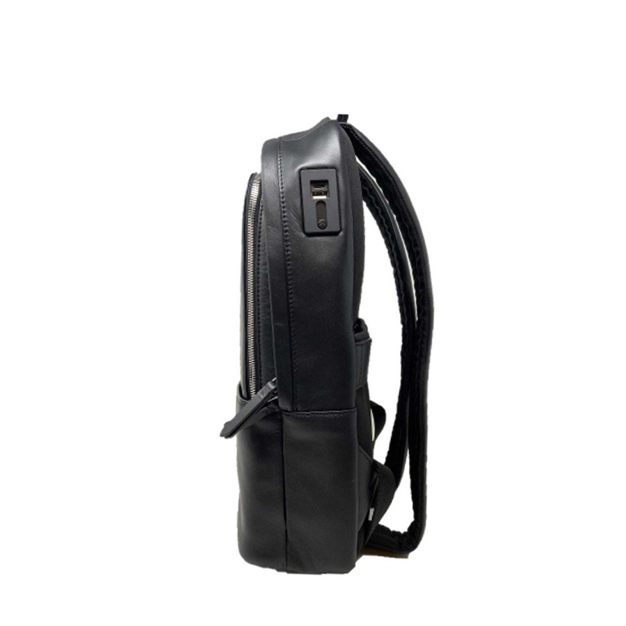 Man MOMODESIGN Leather Backpacks | Momodesign Large Business Logo Backpack