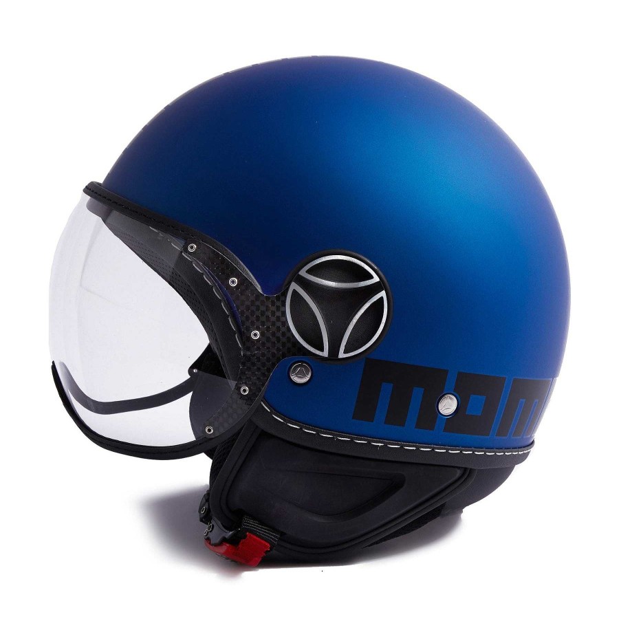 Helmets MOMODESIGN Fgtr Classic | Fgtr Classic Demi Jet Helmet Matt Blue Black