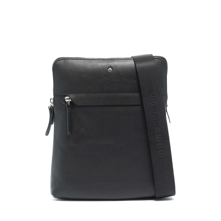 Man MOMODESIGN Leather Bags | Momodesign Black Shoulder Bag Detail